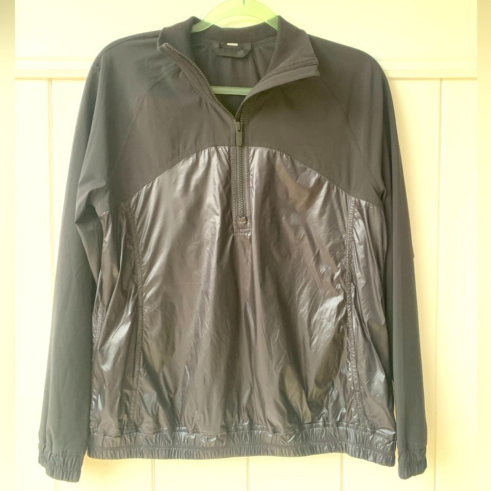 Lululemon All Roads Half 1/2 Zip Black Pullover Jacket Windbreaker Like New Sz 6 - Picture 3 of 13
